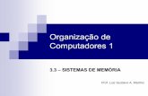 Organização de Computadores 1 - Iníciogustavo/OC1/Apresentacoes/Memorias.pdf · registros, seguido por uma ... 9Diminuição na freqüência de acesso à memória pelo processador