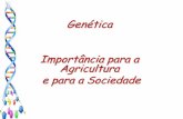 Genética Importância para a Agricultura e para a Sociedade · cor dos olhos, cor dos cabelos: determinação genética . ... Cap. 1 - Importância do estudo da genética SNUSTAD,