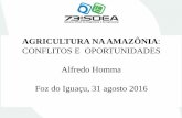 Alfredo Homma – Agricultura na Amazônia · REVOLUÇÃO NA PRODUÇÃO DE BORRACHA ... O preço de um litro de açaí custava um dólar em 1996 e agora ... Chinesa. Abstrato Concreto
