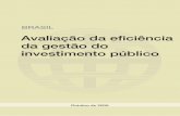 Avaliação da eficiência da gestão do investimento públicositeresources.worldbank.org/BRAZILINPOREXTN/Resources/... · 2010-07-09 · do projeto de Chico Gaetani, Aline Dieguez