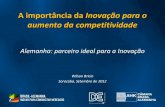 A importância da Inovação para o aumento da competitividade · Fonte: Pesquisa Industrial de Inovacao e Tecnologia – PINTEC 2008; IBGE ... Câmara Brasil-Alemanha junto ao CIESP-Sorocaba