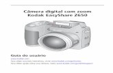 Câmera digital com zoom Kodak EasyShare Z650 · Como gravar um vídeo NOTA: Quando você grava um vídeo, é exibida uma Visualização rápida no visor eletrônico ou na tela de