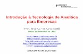 Introdução à Tecnologia de Analítica para Empresas · Introdução à Tecnologia de Analítica para Empresas Prof. José Carlos Cavalcanti Depto. de Economia da UFPE