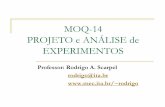 MOQ-14 PROJETO e ANÁLISE de EXPERIMENTOSrodrigo/Disciplinas/MOQ14/S11.pdf · 11 Experimentos fatoriais 2 k.Pontos centrais 12 Experimentos emblocos casualizados .blocagem experimentos