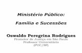 Ministério Público: Família e Sucessões · Ministério Público: Família e Sucessões Oswaldo Peregrina Rodrigues Promotor de Justiça em São Paulo Professor Universitário