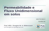 Permeabilidade e Fluxo Unidimensional em solos - Professorprofessor.pucgoias.edu.br/SiteDocente/admin/arquivosUpload/17430... · k = coeficiente de permeabilidade (cm/s); a = área