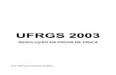 UFRGS 2003resolvida - O site da Física · ta — em módulo, direção e sentido — a aceleração do centro de gravidade da bola nos pontos P, Q e R, respecti- vamente. (A) ↘︎