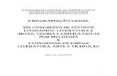 XIX CONGRESSO DE ESTUDOS LITERÁRIOS: LITERATURA E ARTES, TEORIA E CRÍTICA FEITAS POR MULHERES I CONGRESSO DE … · ANTOLOGIA DA POÉTICA DE LÍNGUA DE SINAIS BRASILEIRA: TRADUÇÃO