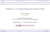 Capítulo 5 - Funções Reais de Variável Realbalsa/teaching/1011/M1/cap5.pdf · 2011-01-16 · FunçõesFunções TrigonométricasOutras Funções Transcendentes Capítulo 5 - Funções