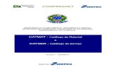 CATMAT - Catálogo de Material e · Antes de realizar uma compra, ... Material Ponta Plástico com esfera de tungstênio ... pedido de inclusão de item, ...