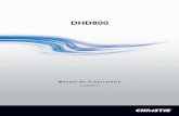 DHD800 (Portugues) - Christie · Na União Europeia existem sistemas de re-colha separados para equipamento eléctrico ... suporte ou mesa instáveis. O projector pode cair, provocando