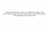 Orientações para submissão de protocolos de pesquisa ... · Outras Informações: Anexando o Projeto de Pesquisa na Plataforma Brasil Os procedimentos serão repetidos para que
