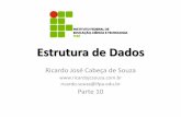 Estrutura de Dados - Principal · Estrutura de Dados Ricardo José Cabeça de Souza ... –Existem duas operações básicas que devem ser implementadas numa estrutura de pilha: ...