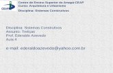 Centro de Ensino Superior do Amapá-CEAP Curso: Arquitetura ...ceap.br/material/MAT19102013204529.pdf · Disciplina: Sistemas Construtivos Assunto: Treliças Prof. Ederaldo Azevedo