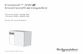 Conext™ XW Inversor/Carregador - Schneider Electric · † Os disjuntores da bateria devem ser instalados de acordo com as ... carregador. Para reduzir o risco de explosão da bateria,