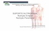 SUPORTE NUTRICIONAL Nutrição Enteral Nutrição Parenteral · administração de dieta enteral por meio de sondas ... SONDA ENTERAL •Ponta do nariz •Lóbulo da orelha •Processo