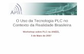 O Uso da Tecnologia PLC no Contexto da Realidade Brasileira - APTEL - PEDRO JATOBÁ (2).pdf · Backbone de serviços ao consumidor ... serviço (Limite Social da Tarifa) 29 ... A