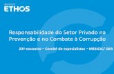 Responsabilidade do Setor Privado na Prevenção e …§a no Brasil – Relações e Avanços Contexto Brasileiro •Lei de criação da CGU (Lei 10.683/2003) •Lei dos portais de