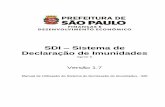 SDI Sistema de Declaração de Imunidades - Prefeitura · SDI – Sistema de Declaração de Imunidades Sprint 5 Versão 1.7 Manual de Utilização do Sistema de Declaração de Imunidades