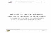 BMA - Manual de Procedimentos-revlicenciamento.ibama.gov.br/Porto/Estaleiro do Paraguaçu, Bahia... · Programa de Gerenciamento de Riscos, demonstrando apoio visível e provendo