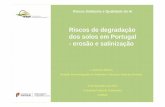 Riscos de degradação dos solos em Portugal - erosão e ... · A salinização é um processo de degradação do solo que ... Ao próprio material originário que sofre o processo