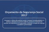 Orçamento da Segurança Social 2017 · Saldo Previdencial 135,3 M ... fontes de financiamento da Segurança Social (a) 2023 no Relatório OE2017 e 2019 no Relatório OE2016, comparável