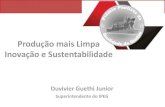 Produção mais Limpa Inovação e Sustentabilidade · Inovação e Sustentabilidade Duvivier Guethi Junior Superintendente do IPEG . 2 . ... Área “x” Área “x” Área “x”