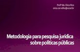 Metodologia para pesquisa jurídica sobre políticas públicasnoosfero.ucsal.br/.../projeto-de-pesquisa-em-direito/slides-aula-12... · identificaÇÅo do r lemapÜblico ciclo de