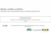 BRASIL e CHINA na ÁFRICA - CEBRI - Centro Brasileiro de ... · • Pós-Guerra Fria ... “Diálogo Brasil-África sobre segurança alimentar, combate à fome e desenvolvimento rural”.