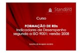 Indicadoresde Desempenho segundo a ISO 9001: versão 2008 · CENARIO COMPETITIVO Produtos substitutos Sustentabilidade econômicaeconômica-financeira Foco nas competências essenciais