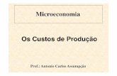 Microeconomia Os Custos de Produção · Parte 7 Slide 3 Introdução Dada a tecnologia de produção, os administradores devem escolher como produzir. Veremos como determinar o nível