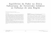 Equilíbrios de Poder na África Subsariana: do Terrorismo ... · analyzing societies with high rate of Muslim ... Introdução Este artigo procura ... Vol. 15, N. 1, January 2004.