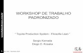 WORKSHOP DE TRABALHO PADRONIZADO - marco.eng.br · 12/10/2007 · “ Toyota Production System - Filosofia Lean ” Sergio Kamada Diogo D. Kosaka 1. ... - Divisão do trabalho, elementos,