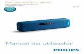 SD700 Questes? Philips - download.p4c.philips.com · • Não use o aparelho perto de água. • Não bloqueie as ranhuras de ventilação. ... , defina o volume num nível seguro