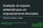 Avaliação do impacto ambiental para um empreendimento ... · TAV (Trem de Alta Velocidade) que liga os municípios de Campinas - SP a ... Regional. Identificação das ... Trem