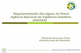 Regulamentação das águas no Brasil Agência Nacional de ... · Comercialização de Água Mineral Natural e de Água Natural . Agência Nacional de Vigilância Sanitária Resolução