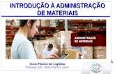 INTRODUÇÃO À ADMINISTRAÇÃO DE MATERIAIS · POZO, H. Administração de recursos materiais e patrimoniais: uma abordagem logística. 6 ed. São Paulo: Atlas, 2010. Title: Professor