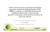 Palestra Ana Carolina Feldenheimer - CECANE UnB · Resumo da apresentação • Perfil nutricional da população brasileira • Dados POF • Dados PeNSe • Dados SISVAN
