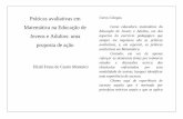 Práticas avaliativas em Matemática na Educação de Jovens e ... · Federal de Ouro Preto (disponível em ). 6 ... As orientações acerca do ato de avaliar indicadas pela proposta