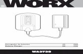 WA3739 - images.worx.com · Peso de máquina 0.41 lbs . C PT 5 INSTRUÇÕES DE SEGURANÇA ... carregada a 100%. 4. Carregue a bateria por um período de 12