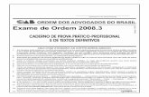 DIREITO DO - Portal OAB Goiás · UnB/CESPE – OAB Direito do Trabalho Exame de Ordem 2008.3 Prova Prático-Profissional – 1 – DIREITO DO TRABALHO PEÇA PROFISSIONAL Sob a alegação