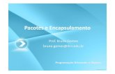Programação Orientada a Objetos - professor.pbaesse.net · Programação Orientada a Objetos Prof. Bruno Gomes ... • A biblioteca Java é distribuída em pacotes ... Elementos