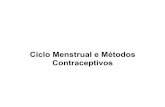 Ciclo Menstrual e Métodos Contraceptivos - Educacional - … · 2010-06-11 · • Controlados pelo FSH e LH: • FSH: estimula o desenvolvimento dos ... éa eliminação de células