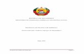 REPÚBLICA DE MOÇAMBIQUE MINISTÉRIO DO TRABALHO, … Final... · Proposta de Política de Emprego Página 1 REPÚBLICA DE MOÇAMBIQUE MINISTÉRIO DO TRABALHO, EMPREGO E SEGURANÇA