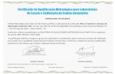 Certificado de Qualificação Metrológica para Laboratórios ... ANFAVEA.pdf · Régua Graduada Até 3000 mm Trena Até 10m Relógio Comparador Centesimal / Milesimal Até 25 mm