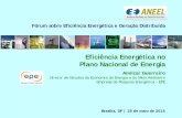 Eficiência Energética no Plano Nacional de Energia · • Construção de banco de dados de indicadores de eficiência energética . EPE participa de estudo com CEPAl e mantém