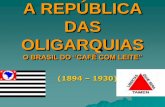 A REPÚBLICA DAS OLIGARQUIAS - pessoal.educacional.com.brpessoal.educacional.com.br/ui/580001/775959/1304689629809.pdf · poder federal de 1894 a 1930, por serem os estados mais ricos