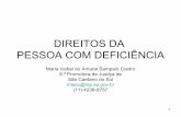 DIREITOS DA PESSOA COM DEFICIÊNCIA - mp.go.gov.br · pessoas com deficiência auditiva e visual, inclusive acompanhante, de acordo com a ABNT, de modo a facilitar-lhes as condições