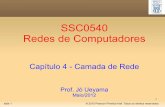 SSC0540 Redes de Computadoreswiki.icmc.usp.br/images/e/ef/Capítulo_4_-_Camada_de_Rede...Camada de rede segmento de transporte do hosp. emissor ao receptor o lado emissor encapsula