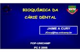 BIOQU ÍMICA DA CÁRIE DENTAL - Portal FOP-Unicamp · Dente deciduo x Dentifrício placebo ... . Solubilidade do Esmalte e de laDentina 0.00 5.00 10.00 15.00 20.00 25.00